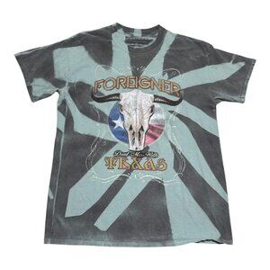 Foreigner Bull Skull‎ Don’t Mess With Texas Tye Dye Band Shirt Adult Medium